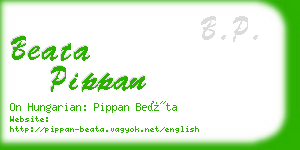 beata pippan business card